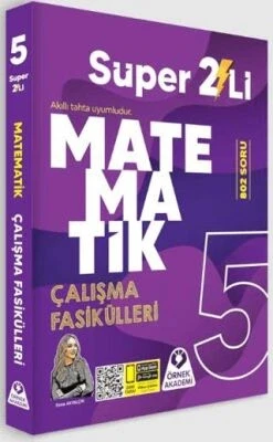 5.Sınıf Matematik Süper 2 li Çalışma Kitabı +8 Denem Örnek akademi ürün görseli 1