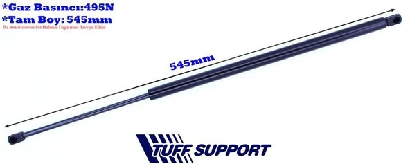 BAGAJ AMORTİSÖRÜ FORD ESCORT HB 93-99  (UZUNLUK=545mm BASINÇ=500N) ürün görseli 1
