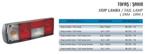 STOP CAMI FIAT DKŞ ŞAHİN S SOL 93 ürün görseli 1