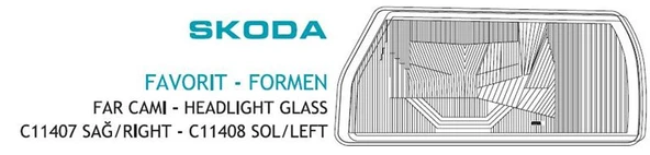 FAR CAMI SKODA FAVORIT-FORMEN-PIKAP SAĞ ürün görseli 1