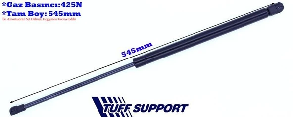 BAGAJ AMORTİSÖRÜ CITROEN C4 (UZUNLUK=545mm BASINÇ=425N) ürün görseli 1