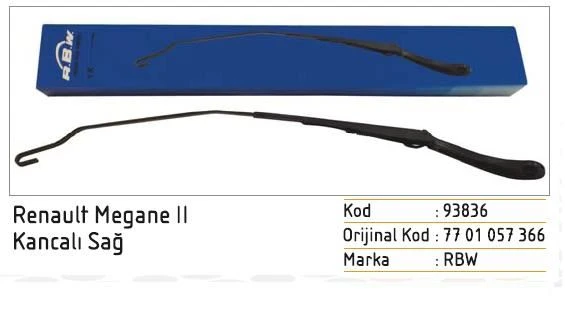 SİLECEK KOLU (AD) RENAULT MEGANE II KANCALI SAĞ ürün görseli 1