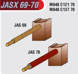 JASX69-70 MARŞ KÖMÜRÜ MITSUBISHI CITROEN MAZDA NISSAN PEUGEOT 6,8X11,8X17,2 MITSUBISHI TİPİ ürün görseli 1