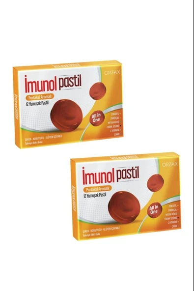 İmunol Pastil Portakal 12li 2 Adet ürün görseli 1