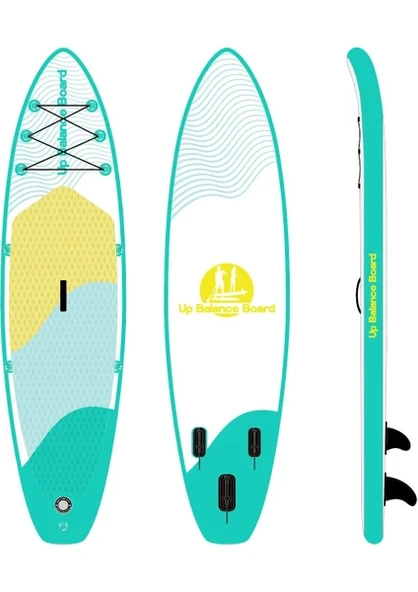 Up Balance Board şişme Sup Board Stand Up Paddle Board 320x81x15 Cm Yeşil