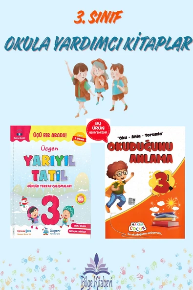 Üçgen 3.Sınıf Yarıyıl Tatil Kitabı (1.Dönem Konularını Kapsar)- Okuduğunu Anlama Hediyeli ürün görseli 1