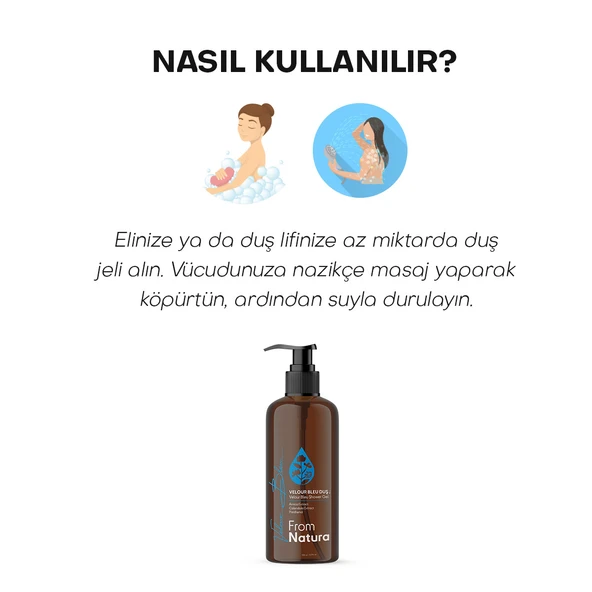 From Natura Velour Bleu Duş Jeli 500 ml - Resim 5