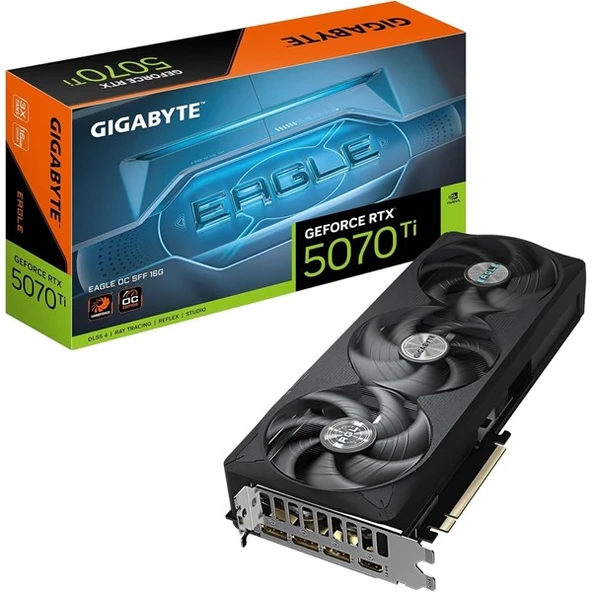 GIGABYTE 16GB RTX5070TI EAGLE GV-N507TEAGLE OC-16GD GDDR7 HDMI-DP PCIE 5.0 ürün görseli 1