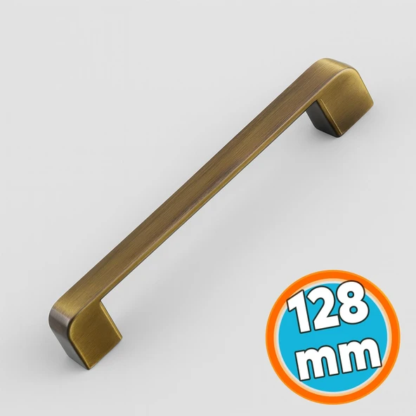 Metal Antik Sarı Kulp 128 mm Mobilya Çekmece Mutfak Dolabı Dolap Kapak Kulpları Kulb Kulpu 12.8 cm ürün görseli 1