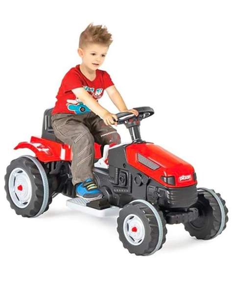 Pilsan Pedallı Active Traktör Kırmızı - Resim 4
