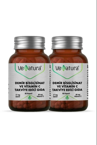 VeNatura Demir Bsg Ve Vitamin C 90 Kapsül 2 Adet ürün görseli 1