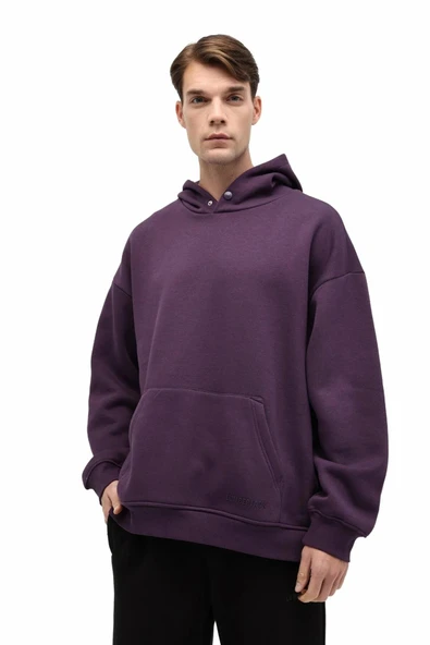 Lumberjack MB ROS 17HS109 5PR ERKEK OVERSIZE KAPÜŞONLU POLAR SWEATSHİRT ürün görseli 1
