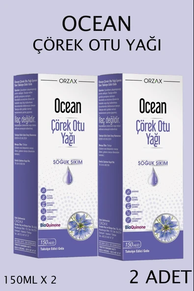 Ocean Çörek Otu Yağı Soğuk Sıkım 150 ml 2 Adet ürün görseli 1