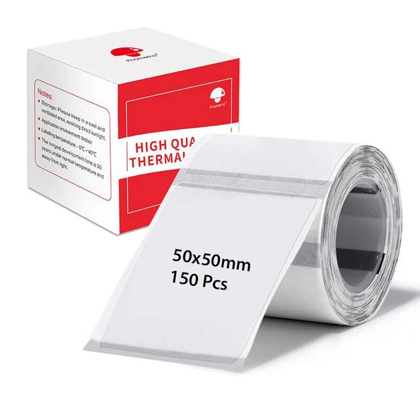 ZUIDID 50 X 50 Mm Şeffaf Termal Etiket 150 Adet - Phomemo M110/M120/M150/M200/M220/M221 ürün görseli 1