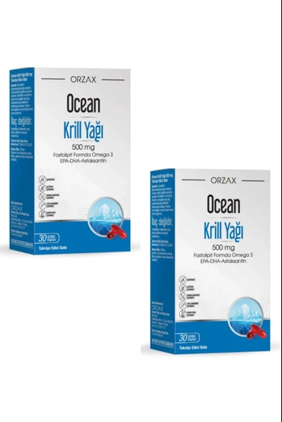 Ocean Krill Oil 500 Mg 30 Kapsül 2 Adet ürün görseli 1