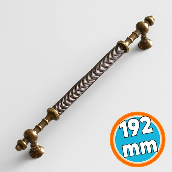 Mobilya Mutfak Çekmece Dolap Dolabı Kulpu Kulbu Kulpları Eskitme Antik Sarı Metal 192 mm ürün görseli 1