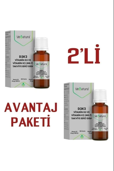Venatura D3 K2 Damla 20 ml 2 Adet ürün görseli 1