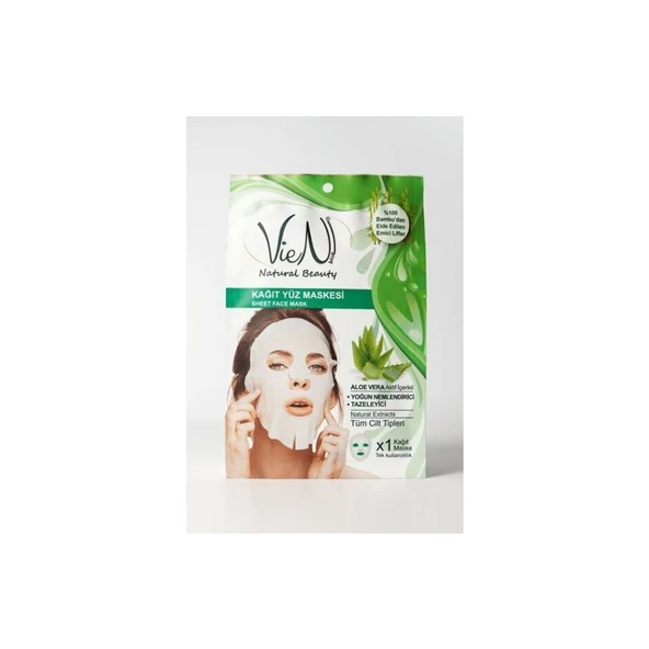 PTTAVM: Vien Natural Beauty Aloe Vera Aktif erikli Tek Kullanmlk Yz  Bakm Maskesi 25 G