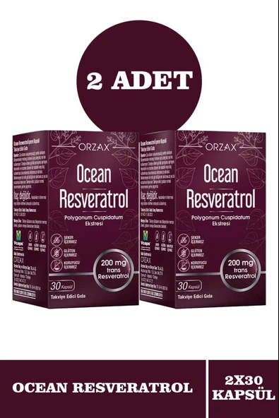 Ocean Resveratrol 200 mg 30 Kapsül 2 Adet ürün görseli 1