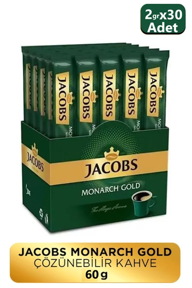 Jacobs Monarch Gold 2 Gr x 30'lu Adet Çözülebilir Kahve ürün görseli 1
