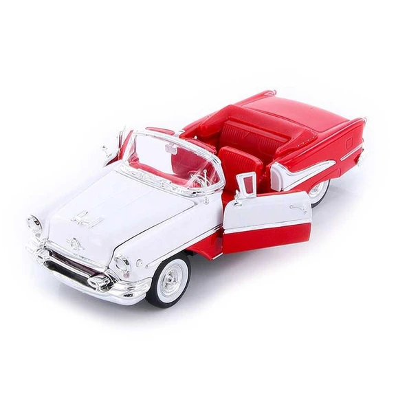 Welly 1955 Oldsmobile Super 88 Üstü Açık Kırmızı 1:18 Model Araba ürün görseli 1