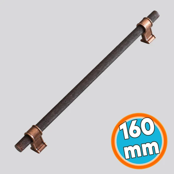 Mobilya Mutfak Çekmece Dolap Kulpu Kulbu Kulpları Eskitme Antik Bakır Metal 160 mm-16 cm ürün görseli 1
