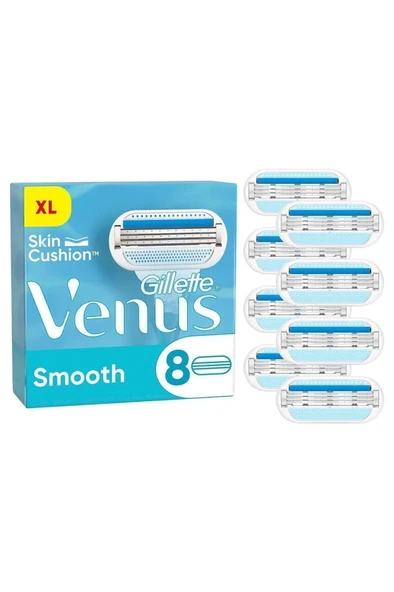 Gillette Venüs Smooth Tıraş Bıçağı 8'li Yedek ürün görseli 1