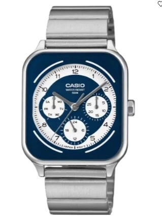 Casio MTP-M307D-2BVDF Quartz Çelik Gri Lacivert Kadran 34 mm Erkek Kol Saati ürün görseli 1