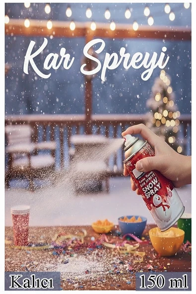 Kar Spreyi 150 ml 1 Adet Erimeyen Kar Cama Yazılan Yılbaşı Noel Parti Yılbaşı Ağacı Süsleme Spreyi Yılbaşı Süsü ürün görseli 1