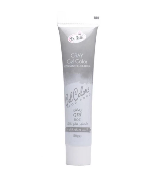 DR GUSTO TÜP JEL GIDA BOYASI GRİ - 50 GR ürün görseli 1