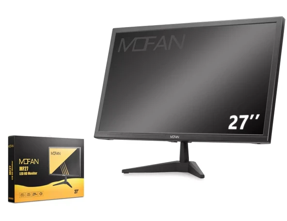 Mofan Mf27 27 İNÇ led Full Hd Monitör tv Hoparlör Hdmi + Vga 75Hz 1920 12V Girişli - Tekne,  Karavan için Uygun ürün görseli 1