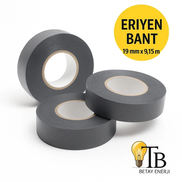Betay Enerji Kendiliğinden Eriyen İzolasyon Bandı 19 mm x 9.15 m  3 adet ürün görseli 1