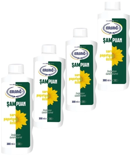 SARI PAPATYA ÖZLÜ ŞAMPUAN 300 ml X 4 ADET ürün görseli 1