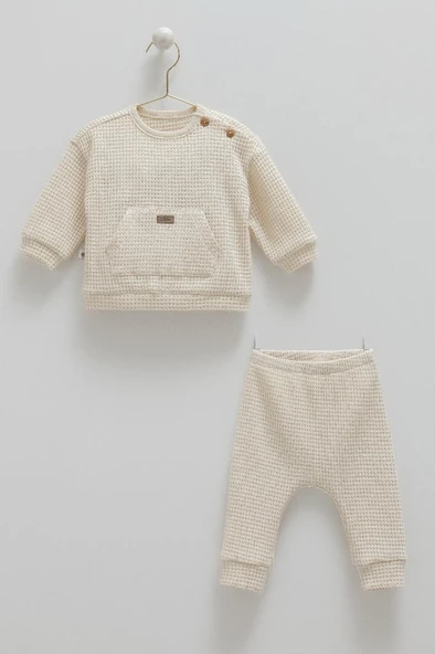 Caramell %100 Pamuk Soft Teddy Erkek Bebek 2'li Takım CRML.TKU1862 ürün görseli 1