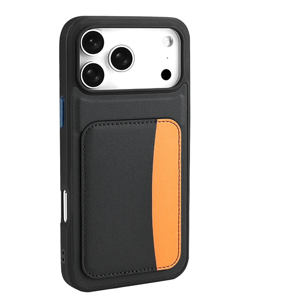 iPhone 17 Pro Max Uyumlu Kartlıklı Süni Deri X-Kart Cüzdan Silikon Kapak ürün görseli 1