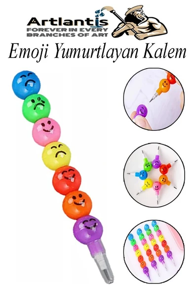 Emoji Yumurtlayan Kurşun Kalem 1 Adet Eğlenceli Hediyelik Kurşun Kalem Gülen Yüzlü Kurşun Kalem Karne Hediyesi ürün görseli 1