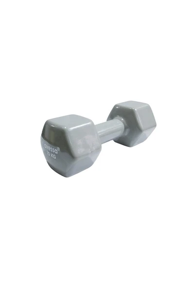 Avessa 10 Kg Vinly Kaplama PVC Açık Gri Dambıl ürün görseli 1