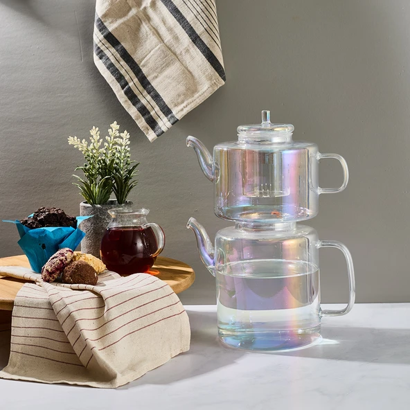 Perotti Tobby Luster Borosilikat Cam Çaydanlık 1.1L + 1.75L 15949 ürün görseli 1