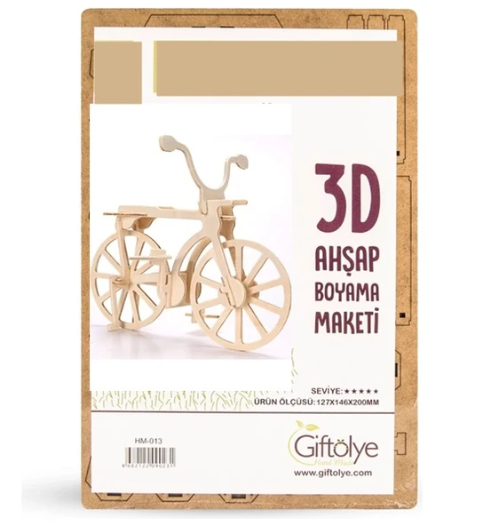 Ahşap Maket 3D Bisiklet ürün görseli 1