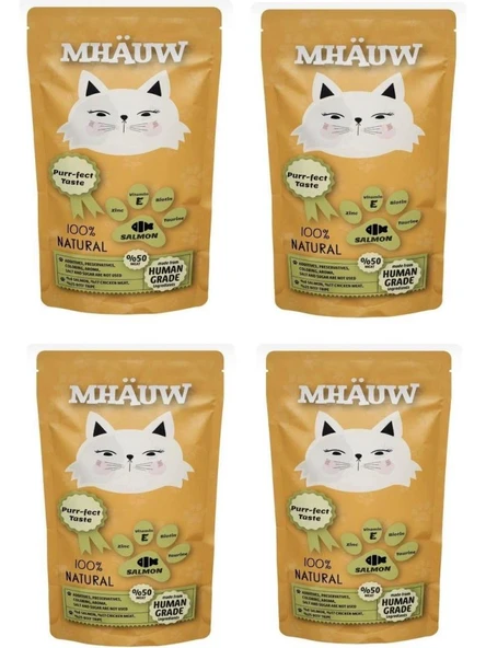 4 ADET Mhauw Somonlu Kedi Ödülü 80gr Skt:08/2027 ürün görseli 1