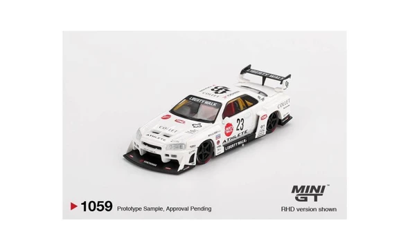 Mini GT 1059 Nissan LB-ER34 Super Silhouette ATHLETE/COLLET 1/64 Model Araba ürün görseli 1