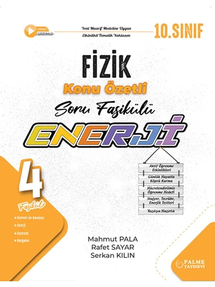PALME 10.SINIF ENERJİ FİZİK KONU ÖZETLİ SORU FASİKÜLLERİ (4 FASİKÜL) ürün görseli 1