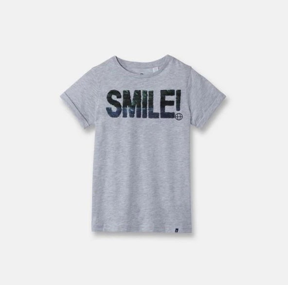 Smile Pullu Erkek Çocuk Tişört - Resim 2