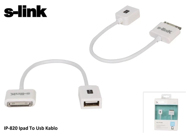S-link IP-820 Ipad To Usb Dişi Kablo ürün görseli 1