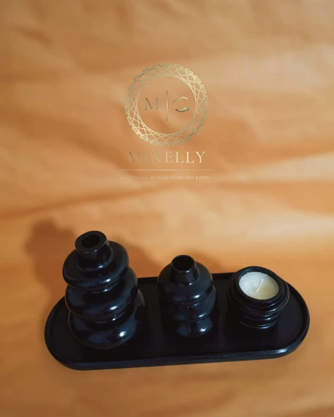 Minelly Modern Flow Black Set - Resim 4