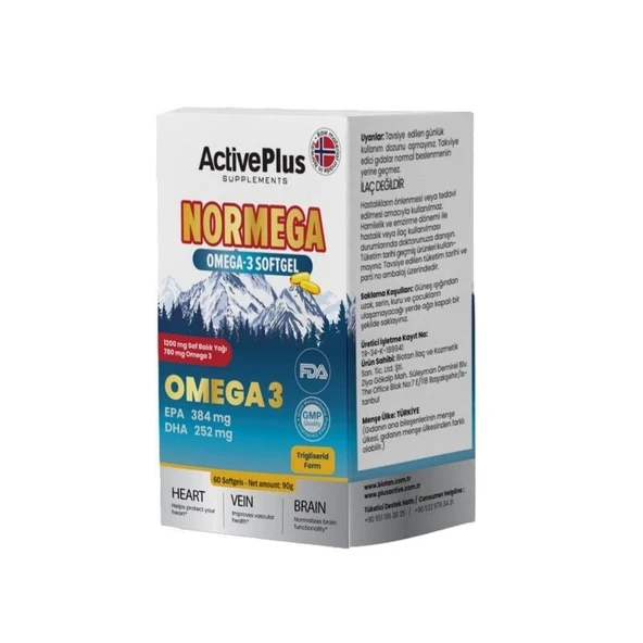 Activeplus Normega 60 Softjel Kapsül ürün görseli 1
