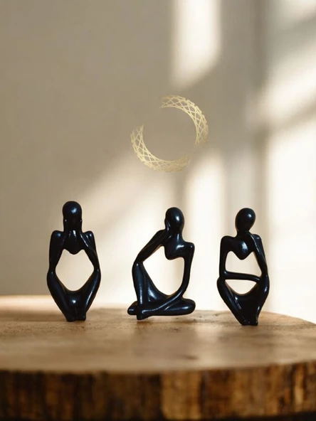 Minelly Abstract Trio Black Set ürün görseli 1