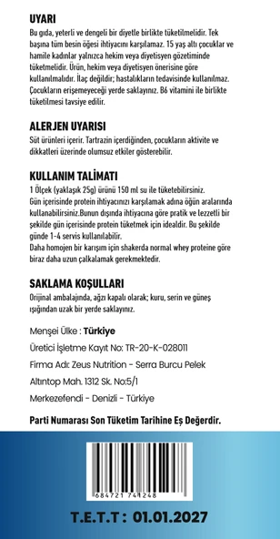 CLEAR WHEY Zeus Nutrition 400gr-Çikolata - Resim 3