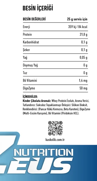 CLEAR WHEY Zeus Nutrition 400gr-Çikolata - Resim 2