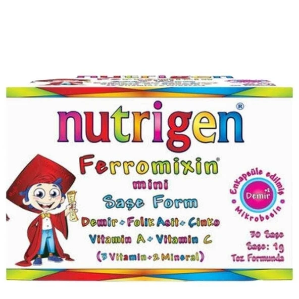Nutrigen Mini Ferromixin Vitamin ve Mineral Takviyesi 30 Saşe ürün görseli 1
